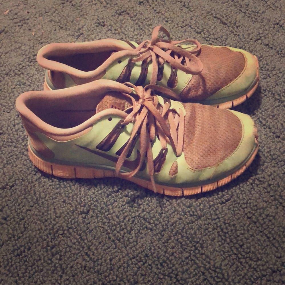 Green Nike shoes